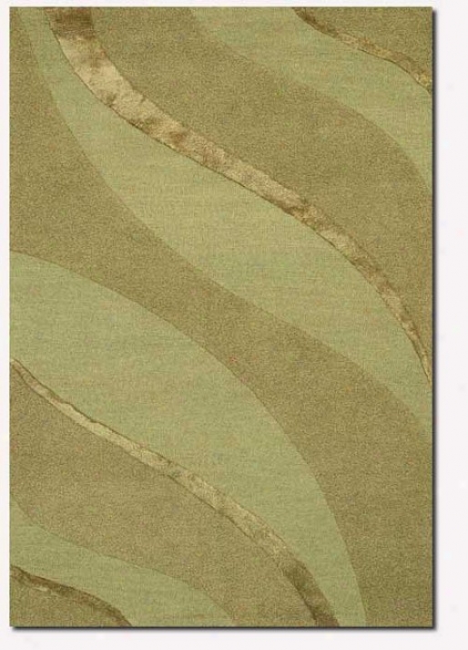 7'9&quot X 9'9&quot Contemporary Ribbons Carve Textured Cut Green Area Rug