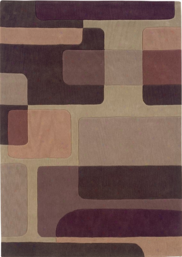 8' X 10' Area Rug Contemporary Style In Beige And Chocolate