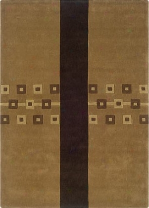 8' X 10' Area Rug Contemporary Style In Caramel And Brown