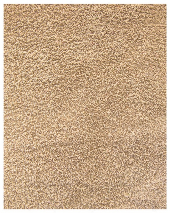 8' X 10' Bamboo Shag Area Rug Eco-friendly In Beige Color