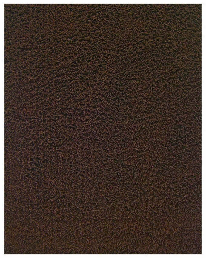 8' X 10' Bamboo Shag Area Rug Eco-friendly In Coffee Bean Color