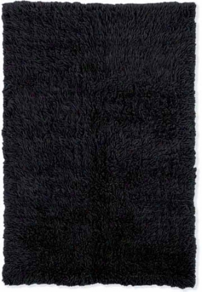 8' X 10' New Flokati Area Rug - 100% Wool Black Color