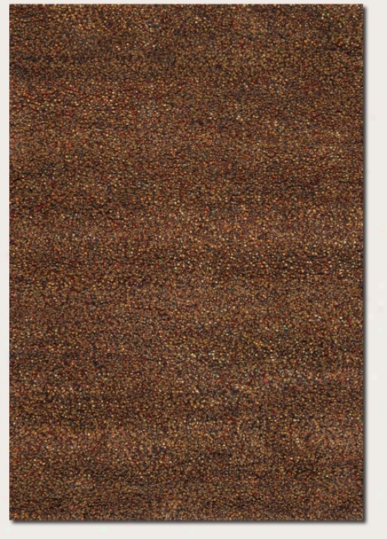 8' X 11' Area Rug Contemporary Style In Copper And Rust Color