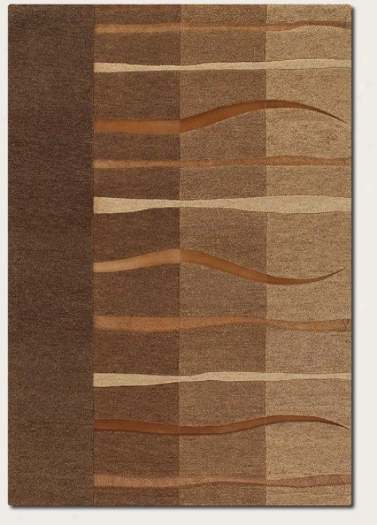 8' X 11' Area Rug Contemporary Gnomon  In Tan Color