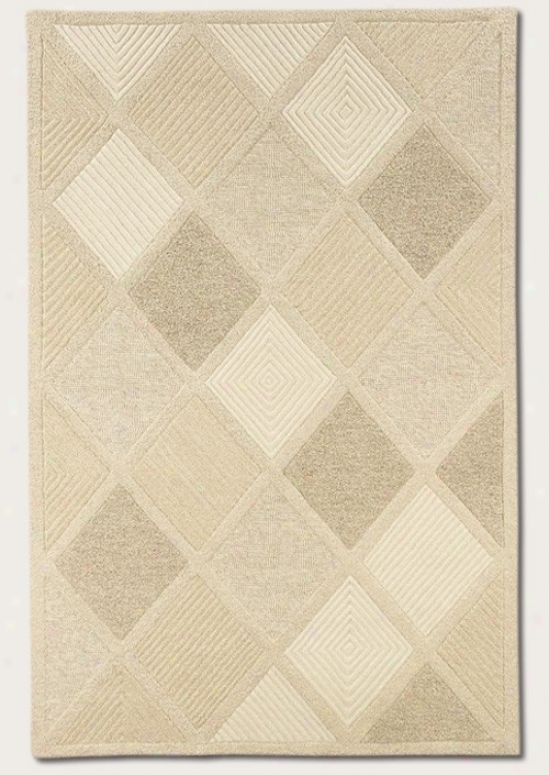 8' X 11' Area Rug Hand Crafted Brilliant Pattern In White