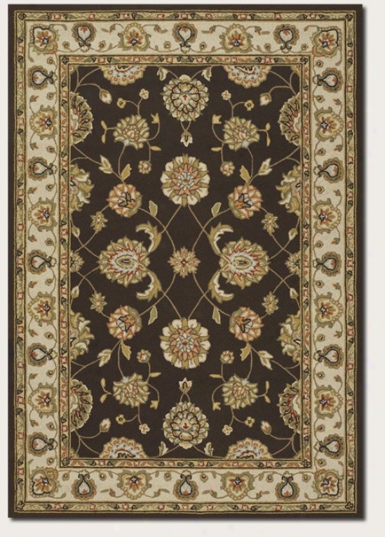 8' X 11' Area Rug Traditional Style In Chocolate Cplor