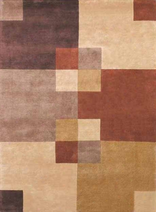 8' X 11' Hand-knotted Wool Rug Napoli Camel And Rust Color