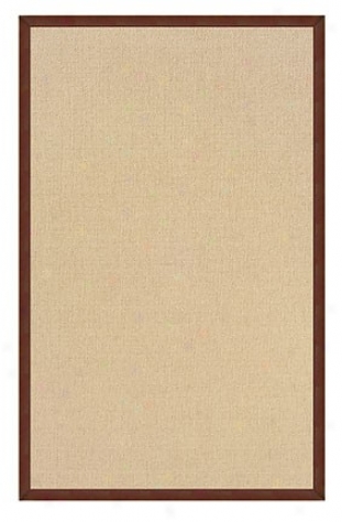 8' X 11' Hand Tufted Areq Rug In Natural With Brown Border