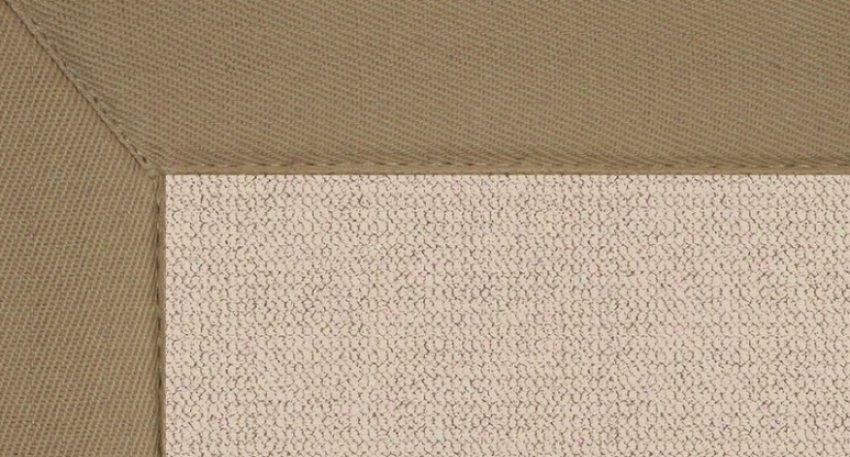 8' X 11' Natural Wool Rug - Athena Hand Tufted Rug With Beige Border