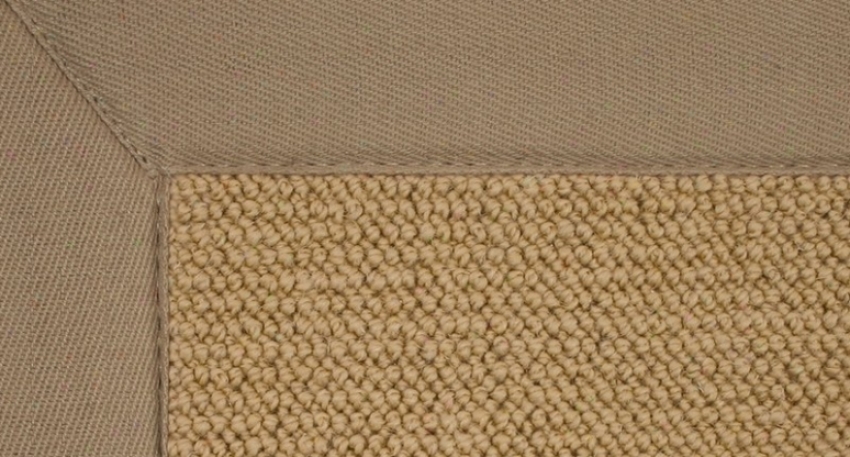 8' X 11' Sisal Wool Rug - Athena Hand Tufted Rug With Beige Border