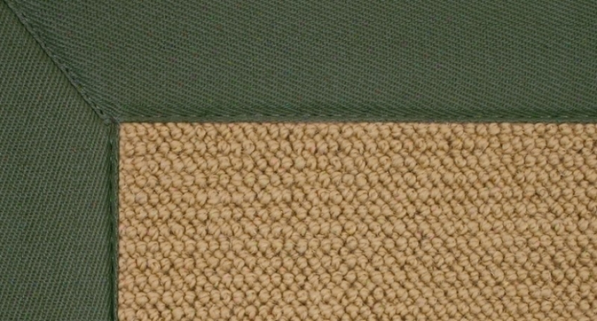 8' X 11' Sisap Wool Rug - Athena Hand Tufted Rug With Green Border