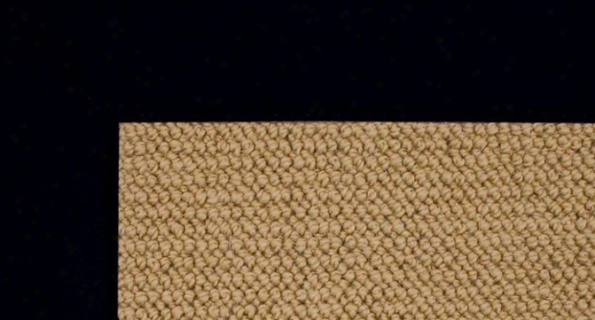 8' X 11' Sisal Wool Rug - Athena Hand Tufted Rug With Black Border