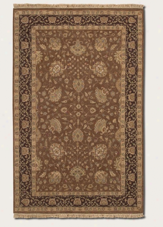 8' X 11'3&quot Area Rug Classic Pefsian Pattern In Brown