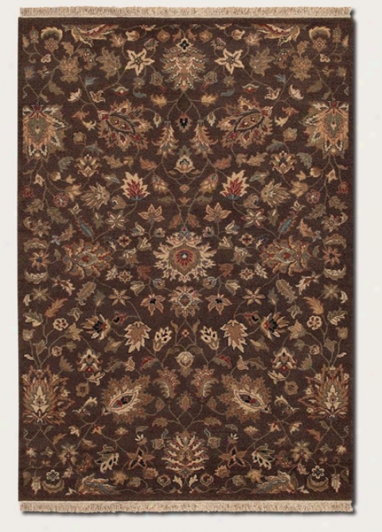 8' X 11'3&quot Area Rug Floral Pattern In Cocoa Color