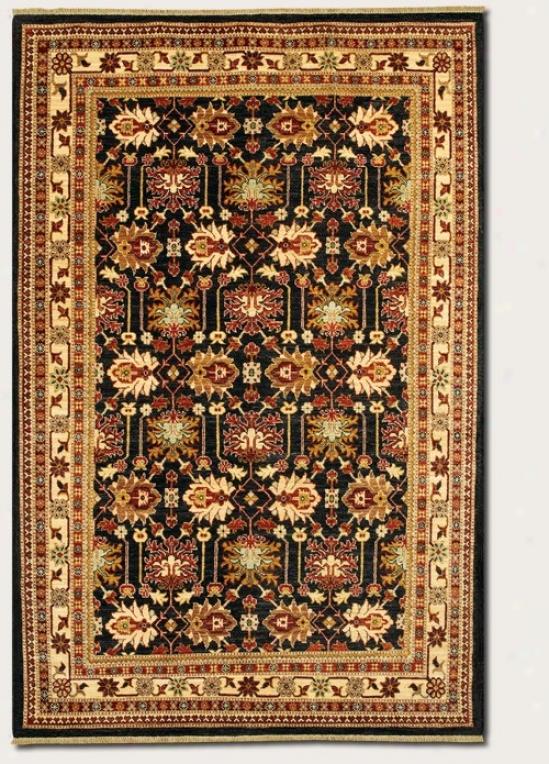 8' X 11'6&quot Area Rug Classic Persian Pattern In Black