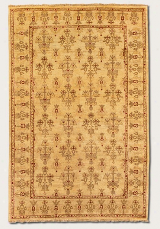 8' X 11'6&quoy Area Rug Eco-frienely Vintage Pattern In Creme