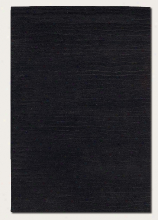 8' X 11'6&quot Area Rug Hand Crafted Contemporary Style In Ebony