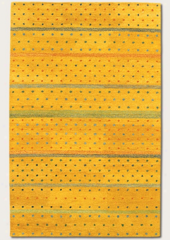 8' X 11'6&quot Area Rug Striped Pattern In Sunflower Yellow Color