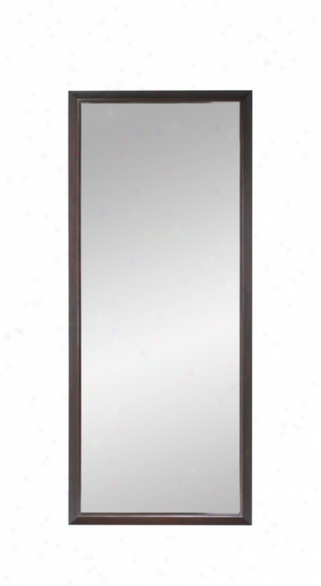 80&quoth Wall Mirror With Slender Mirror Frame In Mocha Finish