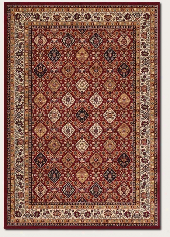 8'2&quot X 11'5&quot Area Rug Persian Floral Pattern In Red