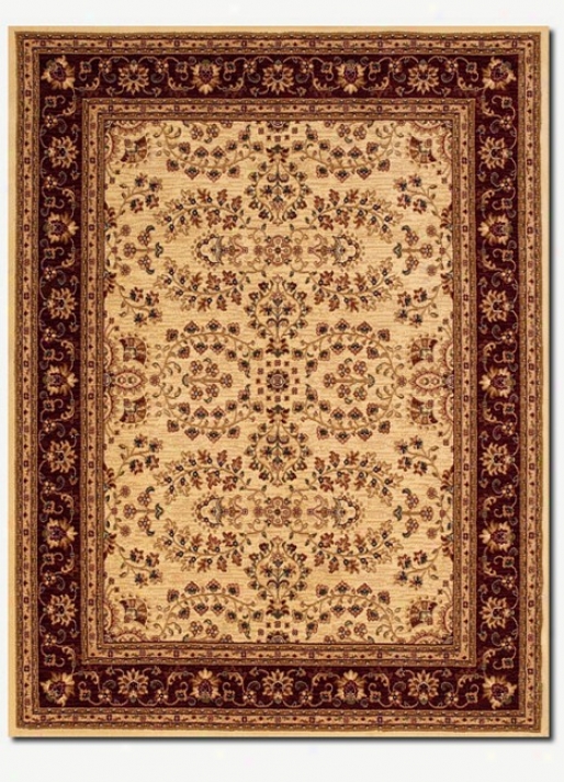 8'2&quot X 11'5&quot Traditional Persian Floral Motifs Cream Area Rug