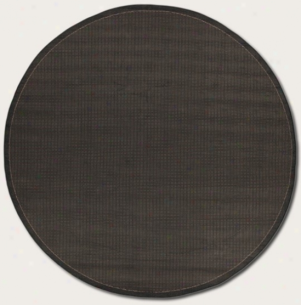 8'6&quot Round Area Rug Contemporary Style In Black And Cocoa Color