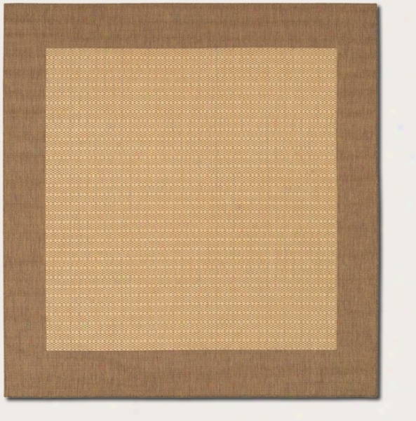 8'6&qot Square Area Rug With Border In Natural Color