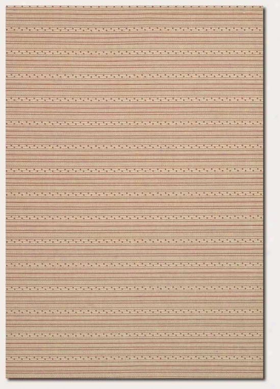 8'6&quot X 13' Region Rug Striped Pattern In Cream And Red