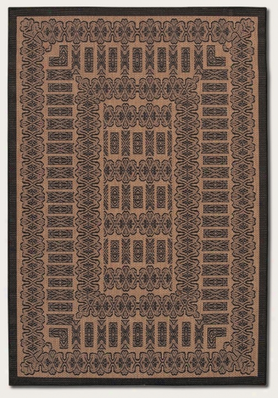 8'6&quot X 13' Area Rug Transitional Style In Cocoa And Black Color