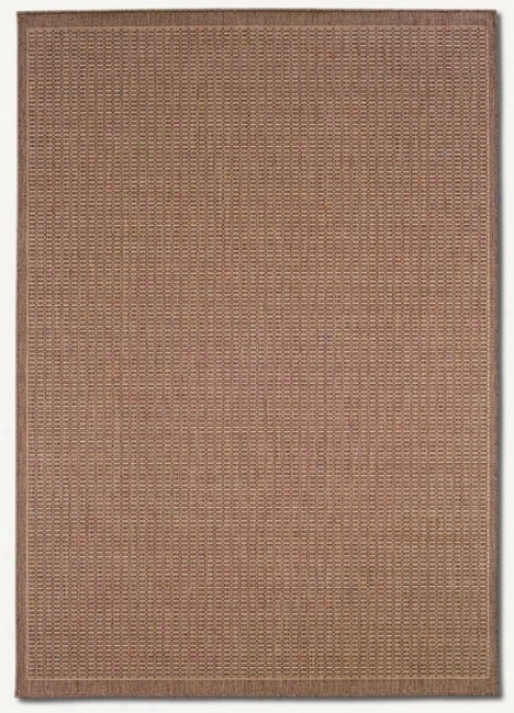 8'6&quot X 13' Saddle Stitch Cocoa Natural Indoor/outdoor Area Rug