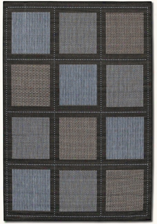 8'6&quot X 13' Summit Blue Black Indoor/outdoor Area Rug