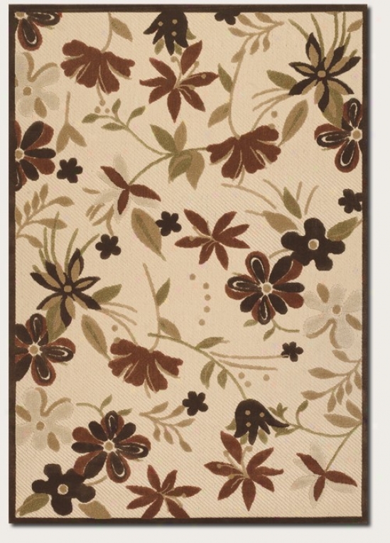 8'7&quot X 1'3 Area Rug Contemporary Floral Pattern In Sand Color