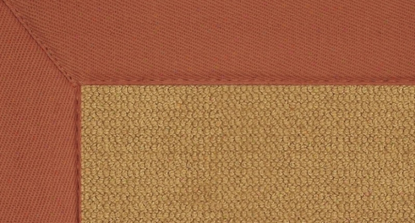 8'9&quot X 12' Cork Wool Rug - Athena Give  Tufted Rgu With Burnt Orange Border