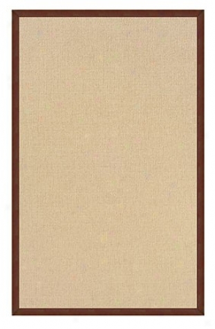 8'9&quot X 12' Hand Tufted Area Rug In Natural With Brown Border