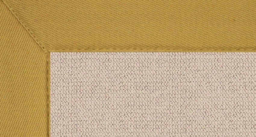 8'9" X 12' Natural Wool Rug - Athena Hand Tufted Rug With Gold Border