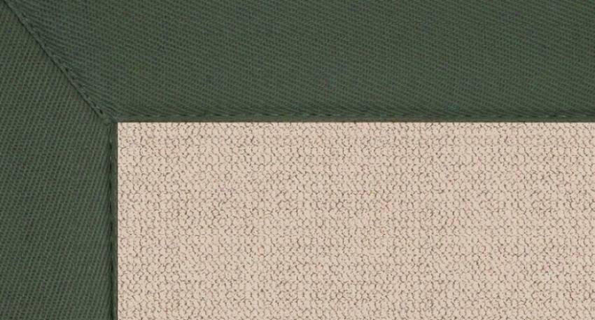 8'9&quot X 12' Natura1 Wool Rug - Athena Hand Tufted Rug With Greenn Border