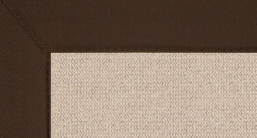 8'9&quot X 12' Natural Wool Rug - Athena HandT ufted Rug With Brown Bord3r