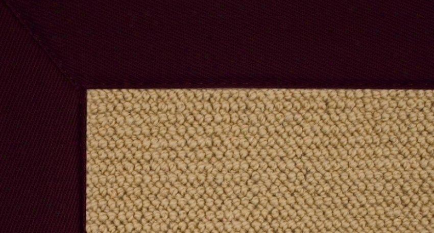 8'9&quot X 12' Sisal Wooll Rug - Athena Hand Tufted Rug With Brown Border