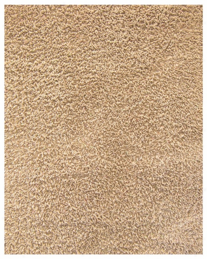 9' X 12' Bamboo Shag Area Rug Eco-friendly In Beige Color