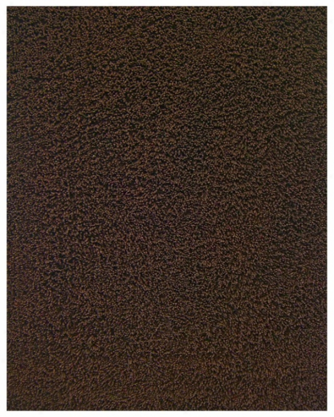 9' X 12' Bamboo Shag Area Rug Eco-friendly In Coffee Bean Color