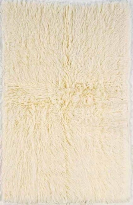 9' X 12' Flokati Area Rug - Hand Woven 100% Wool Natural Colour