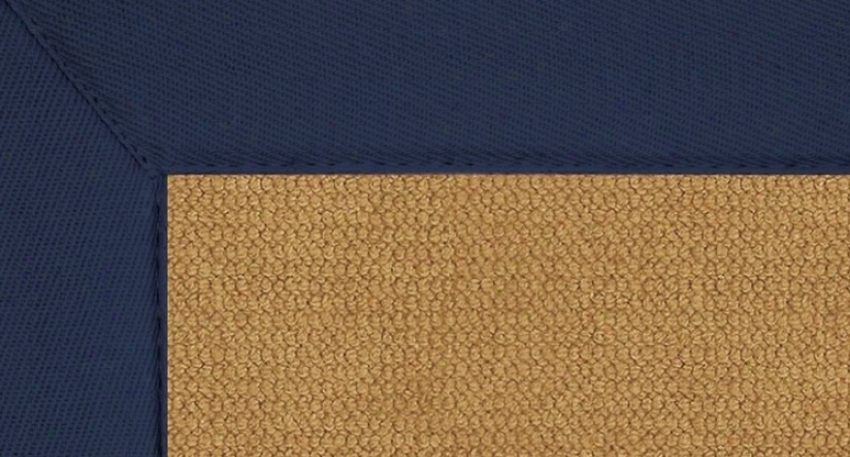 9'10&quot X 13' Cork Wool Rug - Athena Hand Tufted Rug With Blue Border