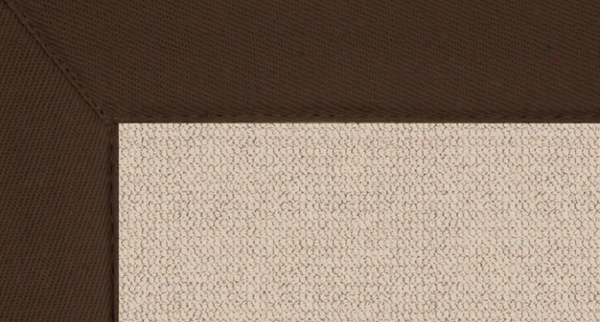 9'10&quot X 13' Natural Wool Rug - Athena Hand Tufted Rug Wiith Brown Border
