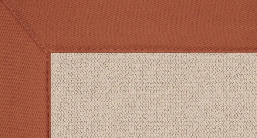 9'10&quot X 13' Natural Wool Rug - Athena Hand Tufted Rug With Burnt Orange Border