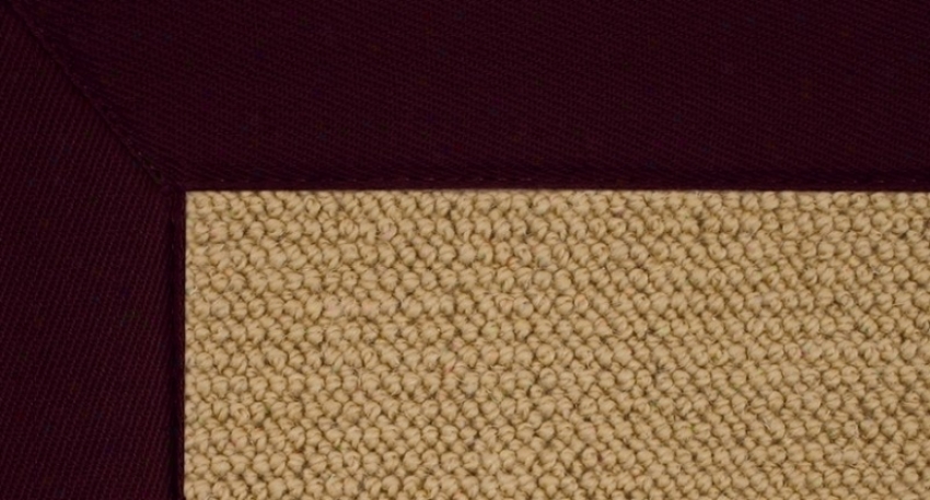 9'10&quot X 13' Sisal Wool Rug - Athena Hand Tuufted Rug With Brown Border