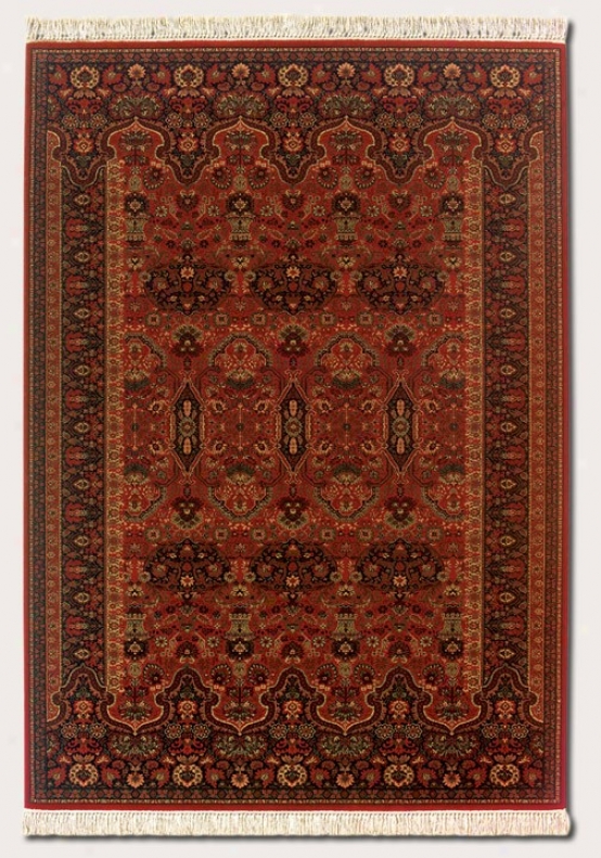 9'10&quot  X14' Area Rug Persian Pattern In Brick Red Color