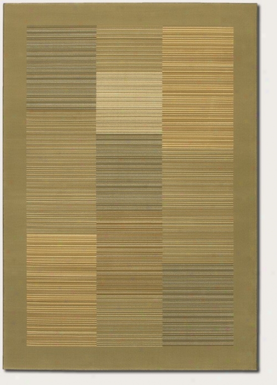 9'2&quot X 12'5&quot Area Rug Slender Stripe Pattern In the opinion of Sage Border