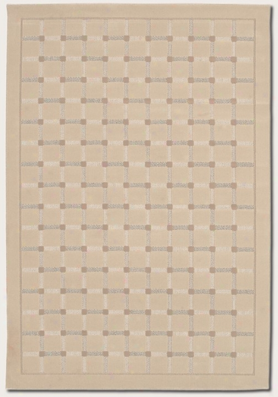 9'2&qut X 12'6&quot Area Rug Grid Pattern In Sand Color