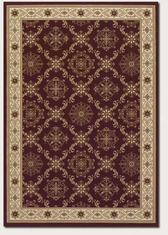 9'2&quuot X 12'6&quot Area Rug Persian Diamond Pattern In Persian Red