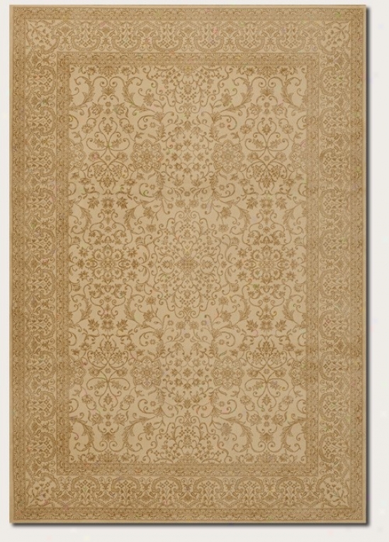 9'2&quot X 12'6&quot Area Rug Persian Floral Pattern In Ivory